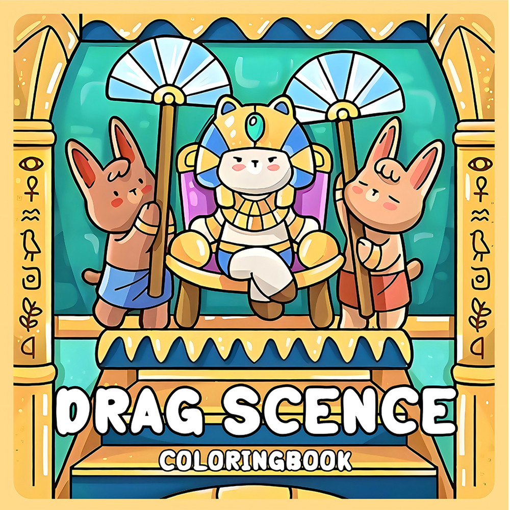 

DRAG SCENCE Coloring Book for Adults Featuring Cartoon Bold-easy Patterns for Relaxation Kids DIY Painting Drawing Books