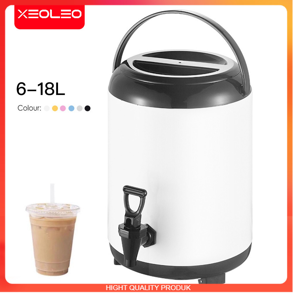 BEST QUALITY XEOLEO Insulation barrel 10L White Milk tea Bucket for keep warm/cold Bubble tea Insula