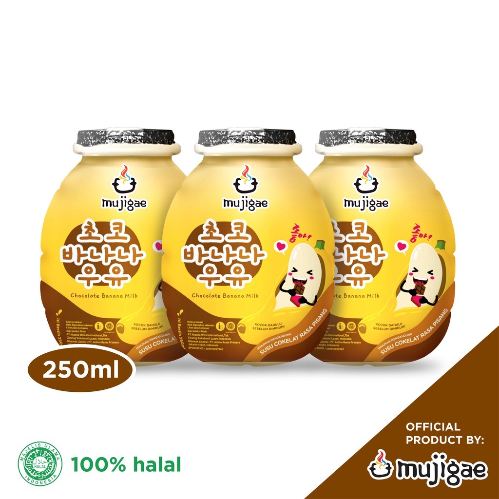 

PAKET ISI 3 - Mujigae Banana Milk Chocolate 250 mL
