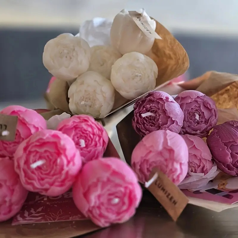 

Rose Bud Aromatherapy Candle Silicone Mould Diy Flower Handmade Soap Plaster Home Decor Making Mold Valentine'S Day Gift Making