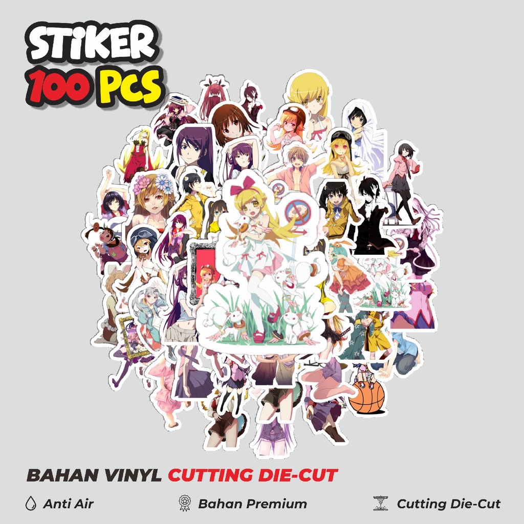 

Terbaru! 50 pcs Stiker Game Series Monogatari Karakter Mix 2 Dekorasi Lucu Kreatif untuk Notebook, Skateboard, HP