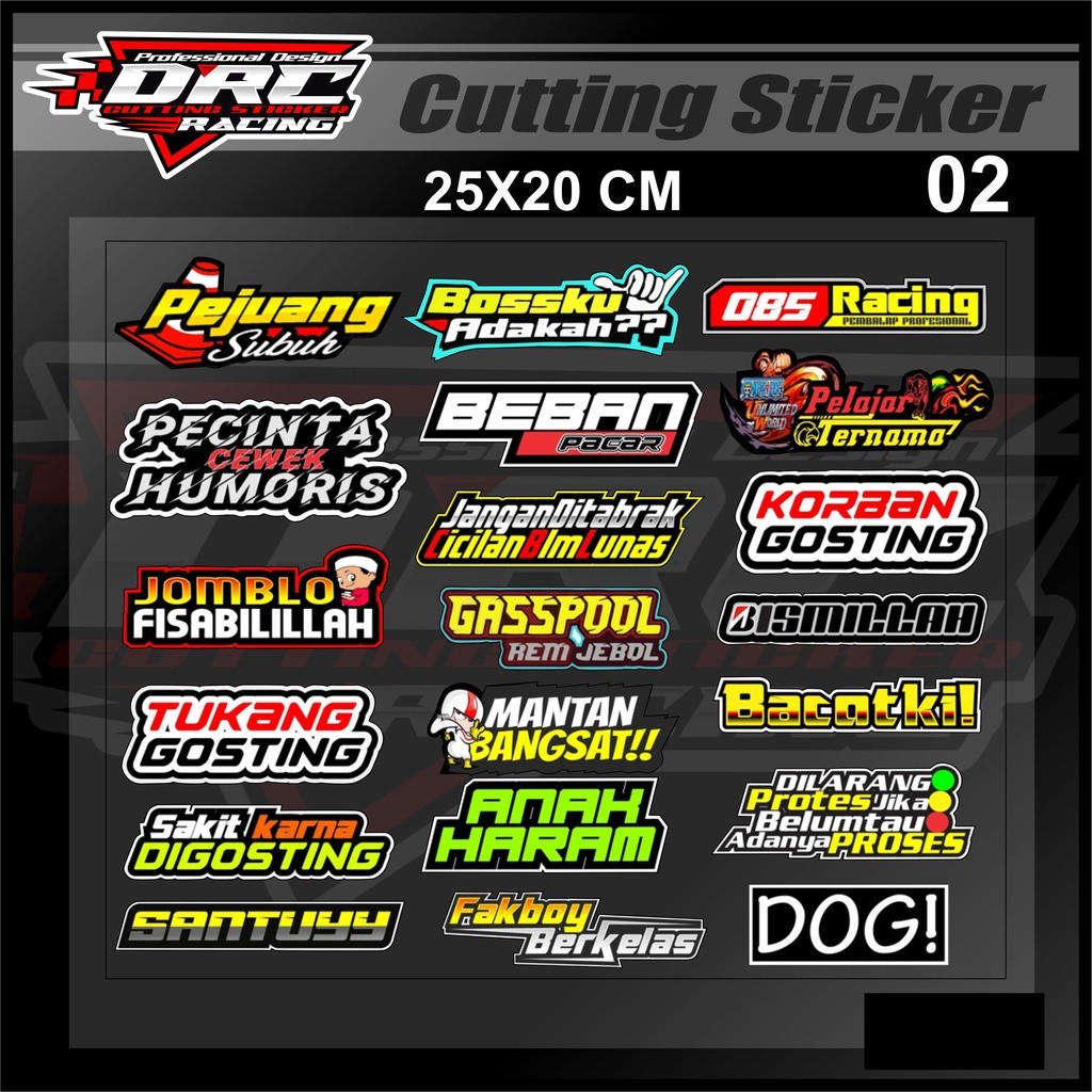 

Sticker Pack Kata Kata - Sticker Viral Kata Kata Hologram Vinyl Sticker Printcut