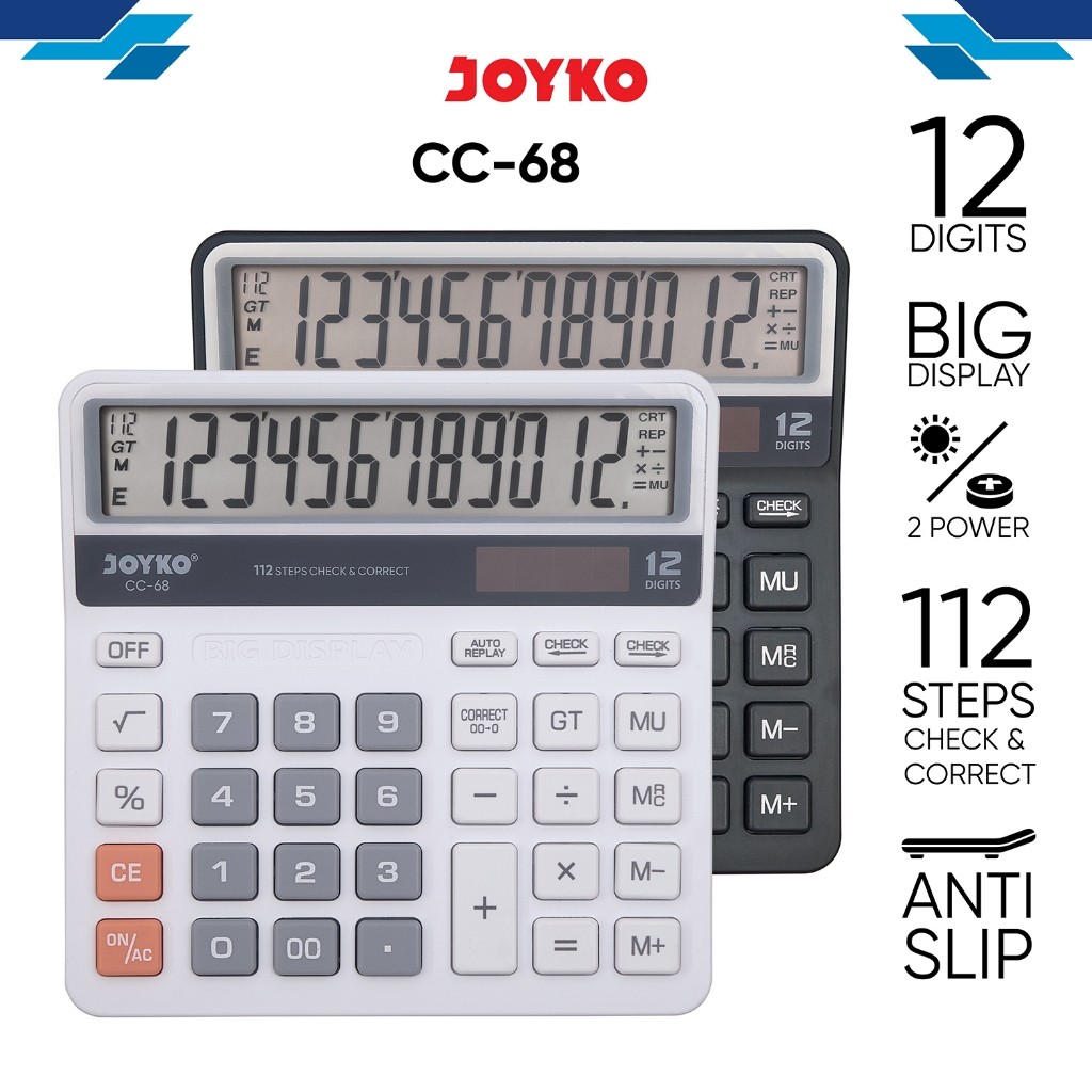 

Calculator Kalkulator Joyko CC-68 12 Digits Check & Correct