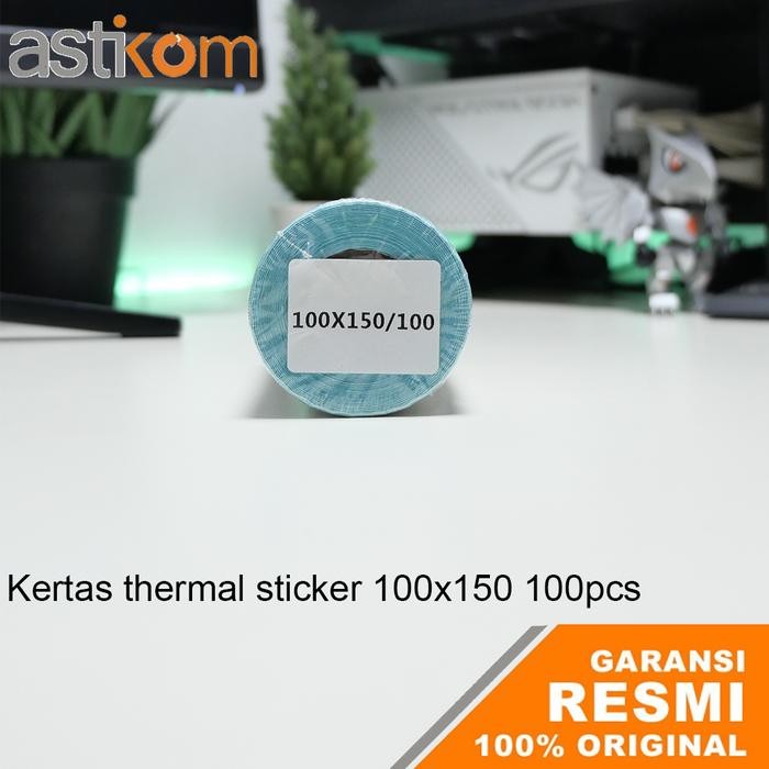 

Kertas Stiker Label Thermal Generic 100X150mm 100pcs 1 Roll