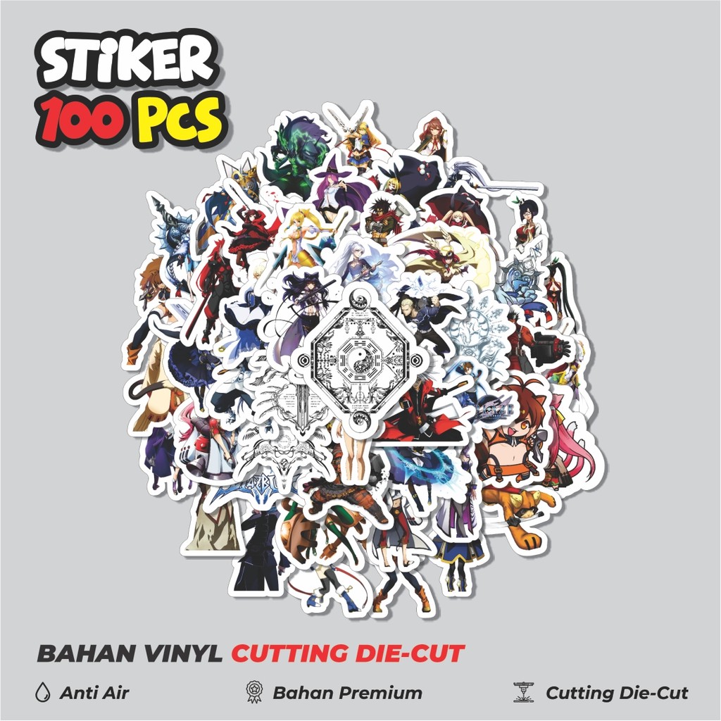 

Terbaru! 50 pcs Stiker Game Series Blaz Blue Karakter Mix 6 Dekorasi Lucu Kreatif untuk Notebook, Skateboard, HP