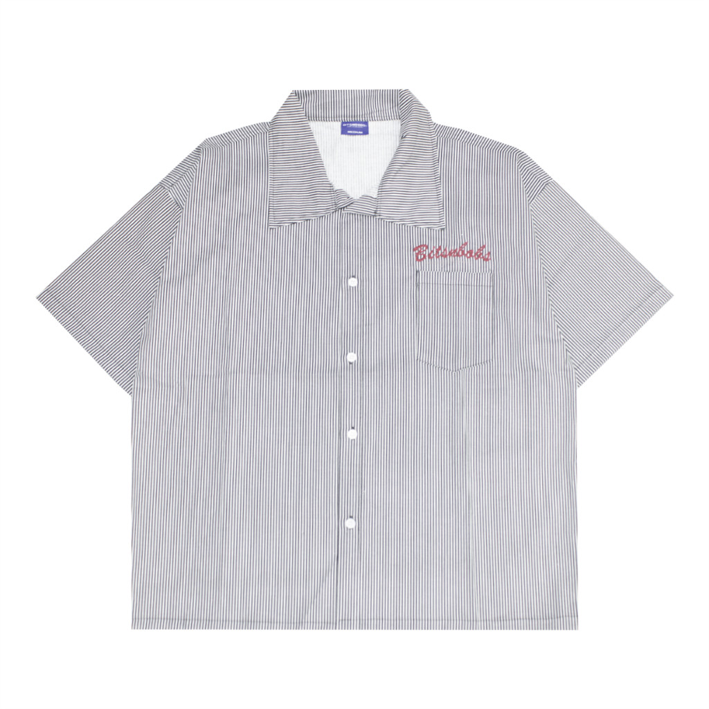 AXULE Bitsnbobs76 WorkShirt Boxy Stripe Freya Kemeja Stripe