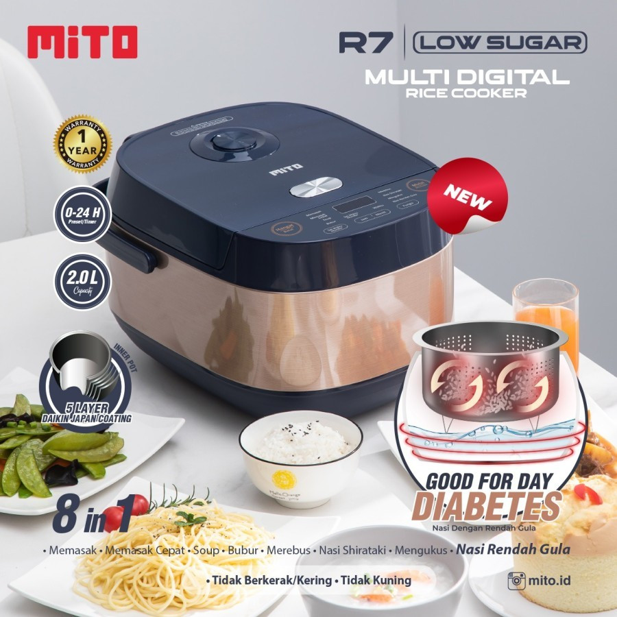 Mito Rice Cooker Digital R7 Low Sugar