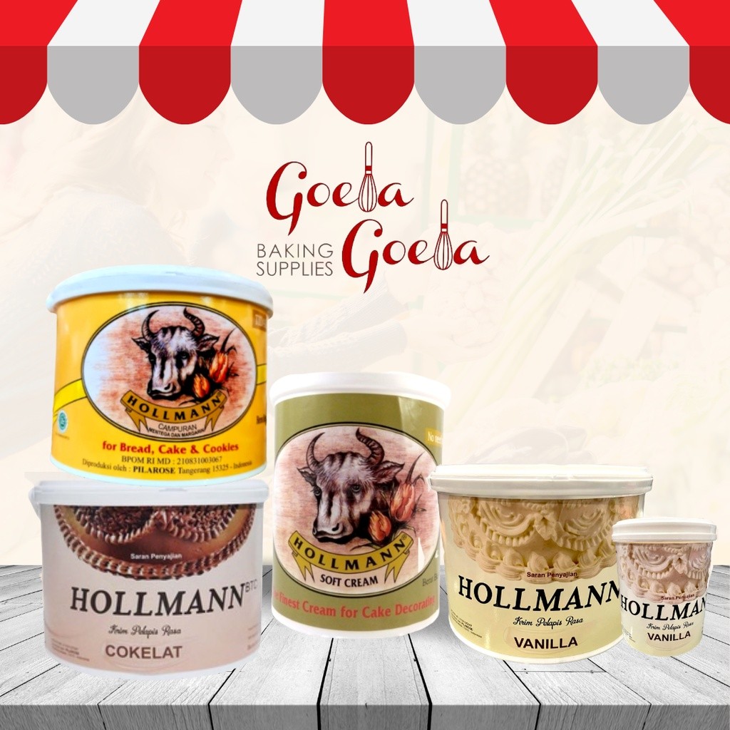 

Hollmann Butter Soft Cream Cream Vanilla dan Coklat Butter Cream 500 gr