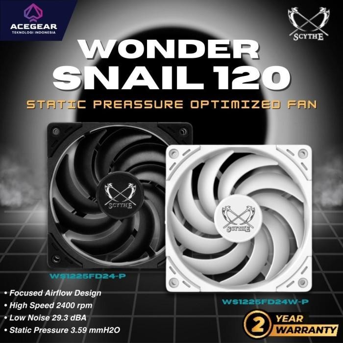 SCYTHE WONDER SNAIL 120 PWM - Static Pressure  Radiator Fan / Fans - Putih
