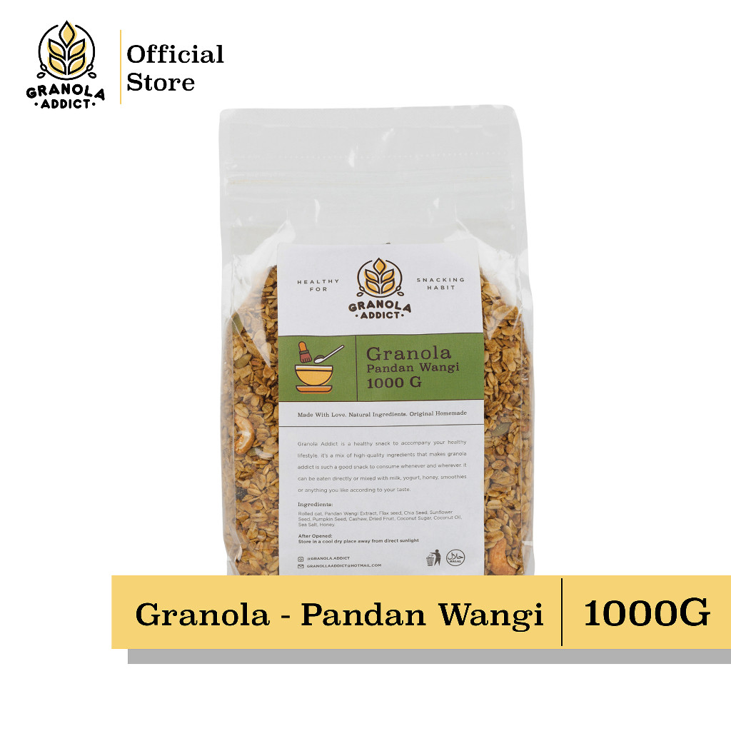 

Granola Addict - Pandan Wangi 1000g / 1KG