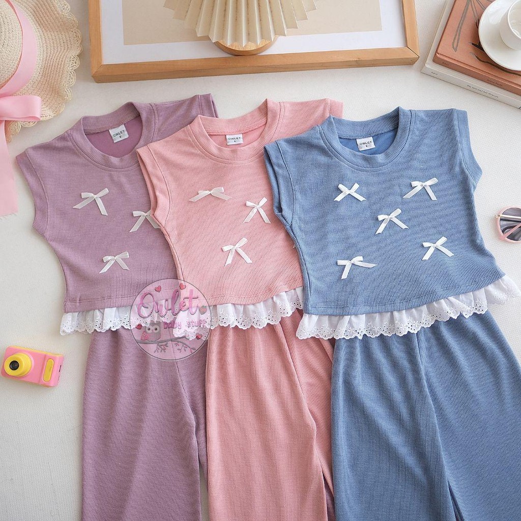 Owlet - Loly Oneset Kulot - Setelan Anak Perempuan - Setelan Harian Anak Perempuan Lucu - Setelan Mo