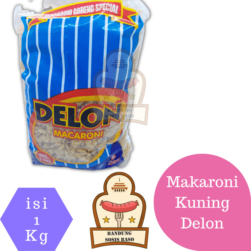 

Makaroni Basah Delon Kuning 1kg - Kenyal & Cepat Matang, Khusus Jajanan Maklor