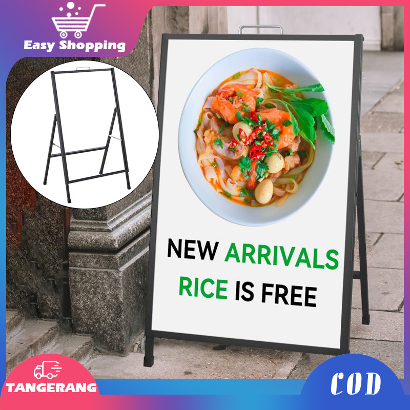 

​​Display Stand Frame Holder Portable with Snap Board Poster Standing Foldable Easy Use Design