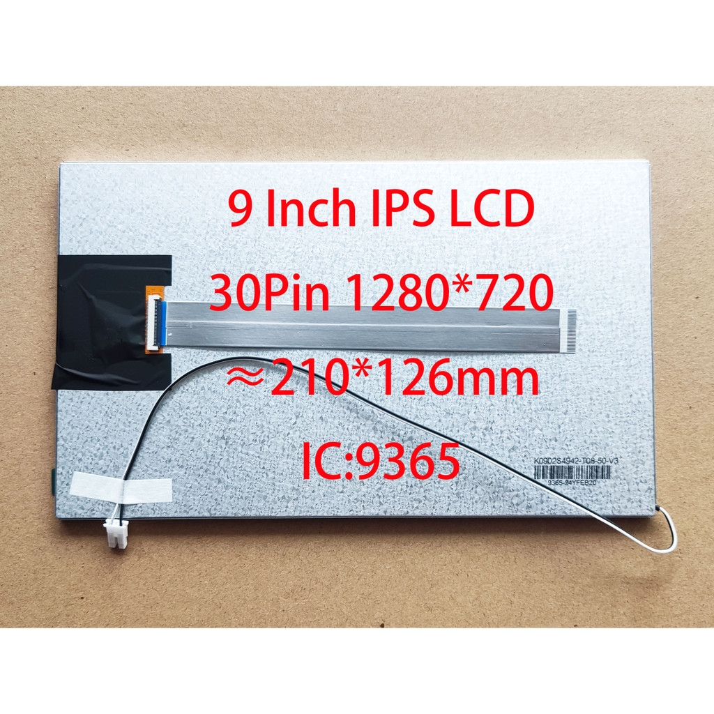 9 Inch IPS Screem LCD K0902S4942-T08-50 V3  IC-9365 30pin 210*126mm 720*1280  For Radio