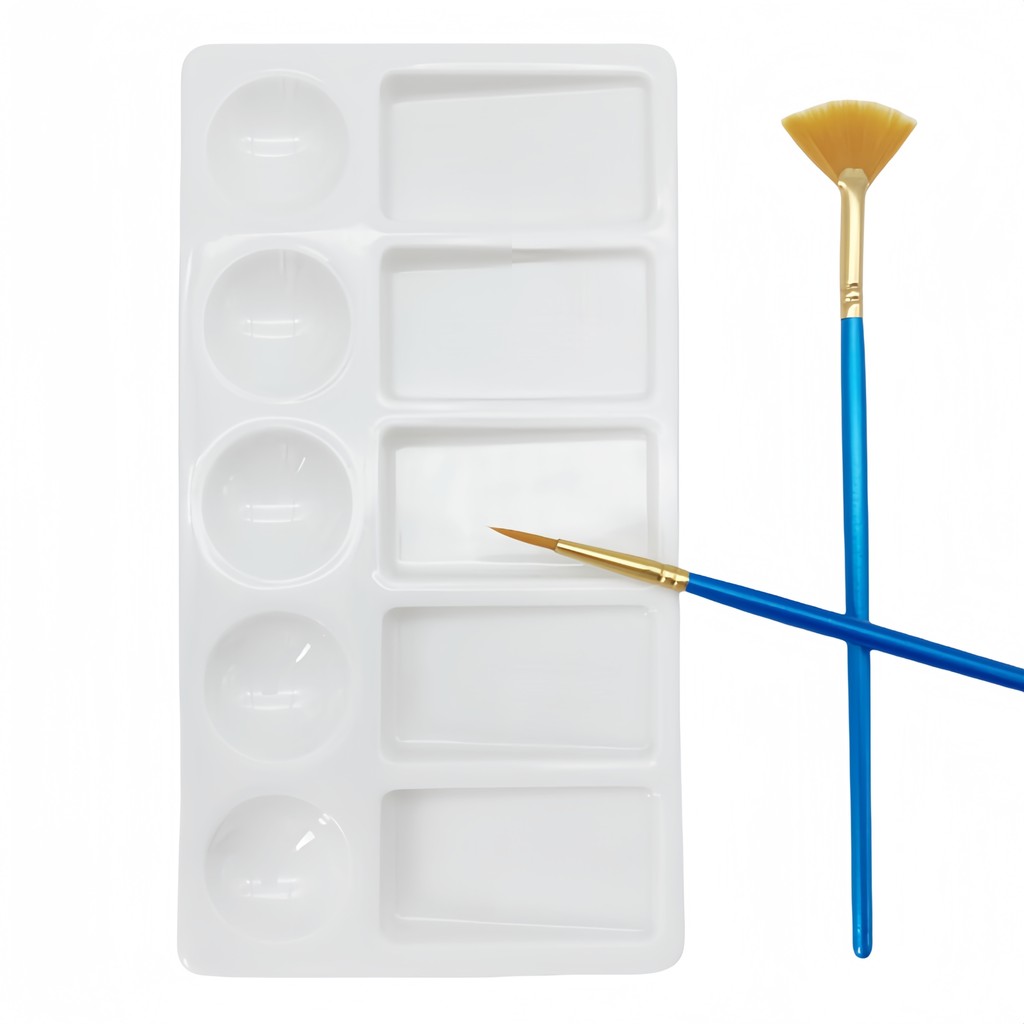 

Watercolor supplies Palette Student Chinese painting Art Hand painted plastic palette palette palette palette