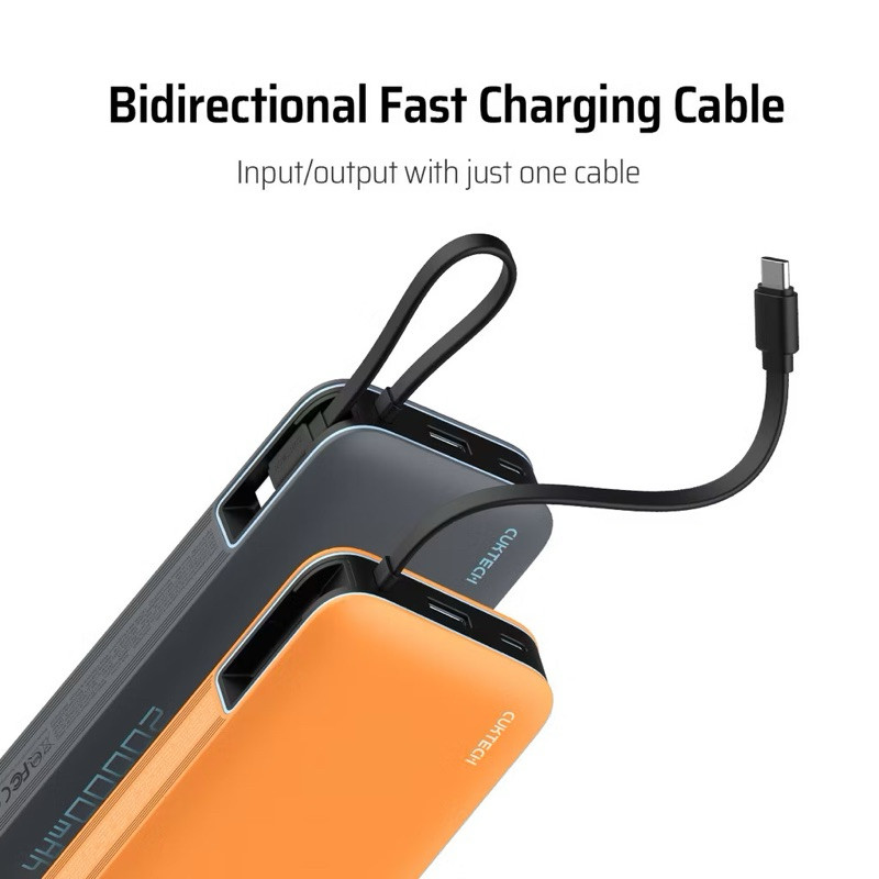 JAMIN MURAH Cuktech PB200N Powerbank 20000mAh 55W Built-in Cable Type C PD Super Fast Charging Turbo