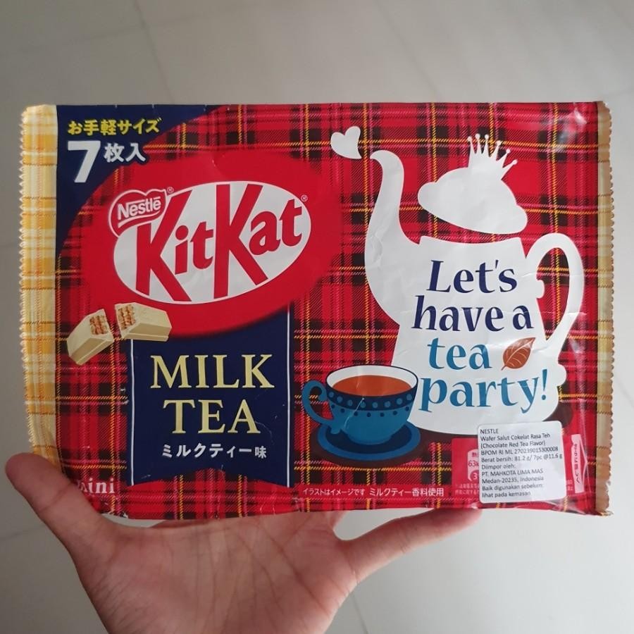 

Kitkat Mini Chocolate Wafer Rasa Milk Tea Import ( 7 Pack )