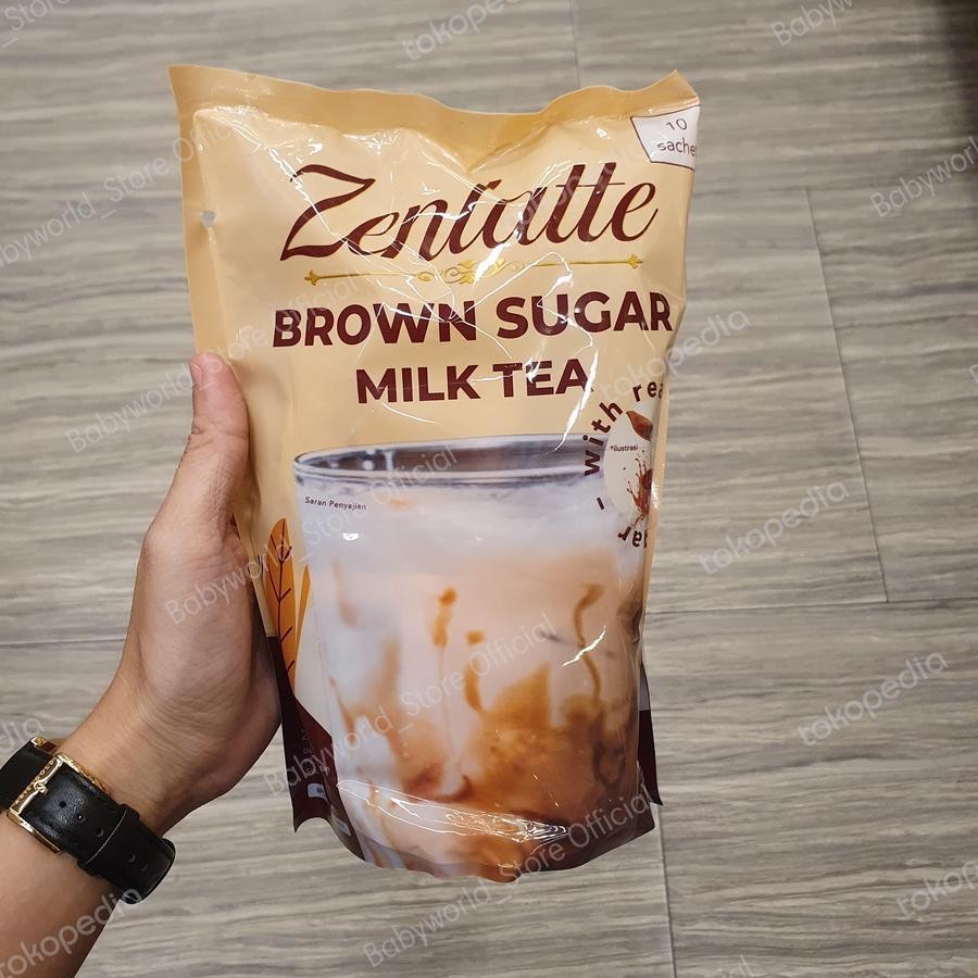 

Zenlatte Milk Tea Minuman Rasa Brown Sugar Milk Tea ( 10 Sachets )