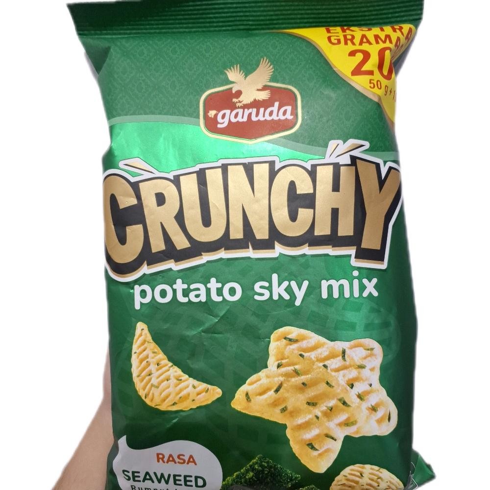 

Garuda Crunchy Potato Sky Mix Snack Rasa Seaweed Rumput Laut 60gr