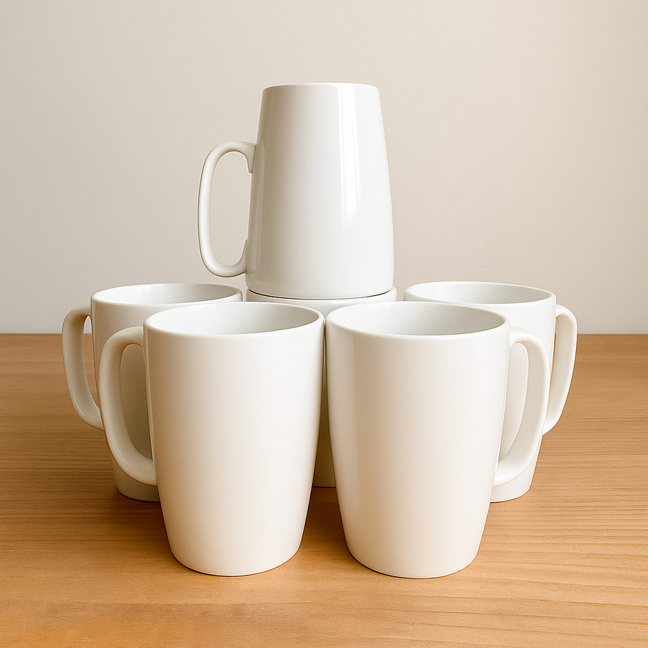 Melamin Cangkir Gagang Kopi Gelas Mug 400ml Mug Semi Melamin Gagang