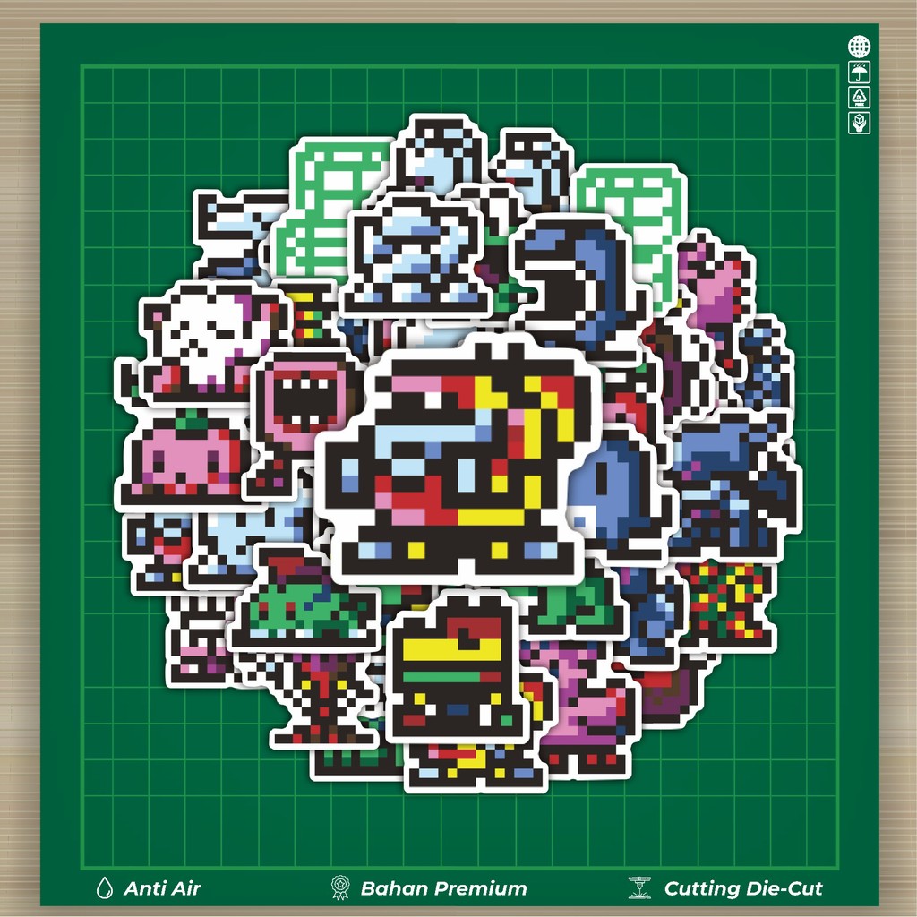 

HOT 50 PCS STIKER Stiker Pixel Digimon V24 Stiker Fashion Cars Decal Dingin Kartu Album Custom Vinyl Anti Air- Sticker Aesthetic Buku Journal Koper Casing HP Tablet Laptop Helm Motor Botol Minum