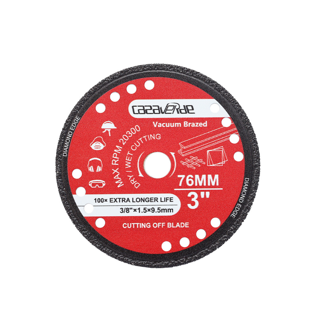 76mm/3" Metal Cutting Disc,Circular Diamond Saw Blade Rebar Diamond Cutting Wheel for Metal Sheet Me