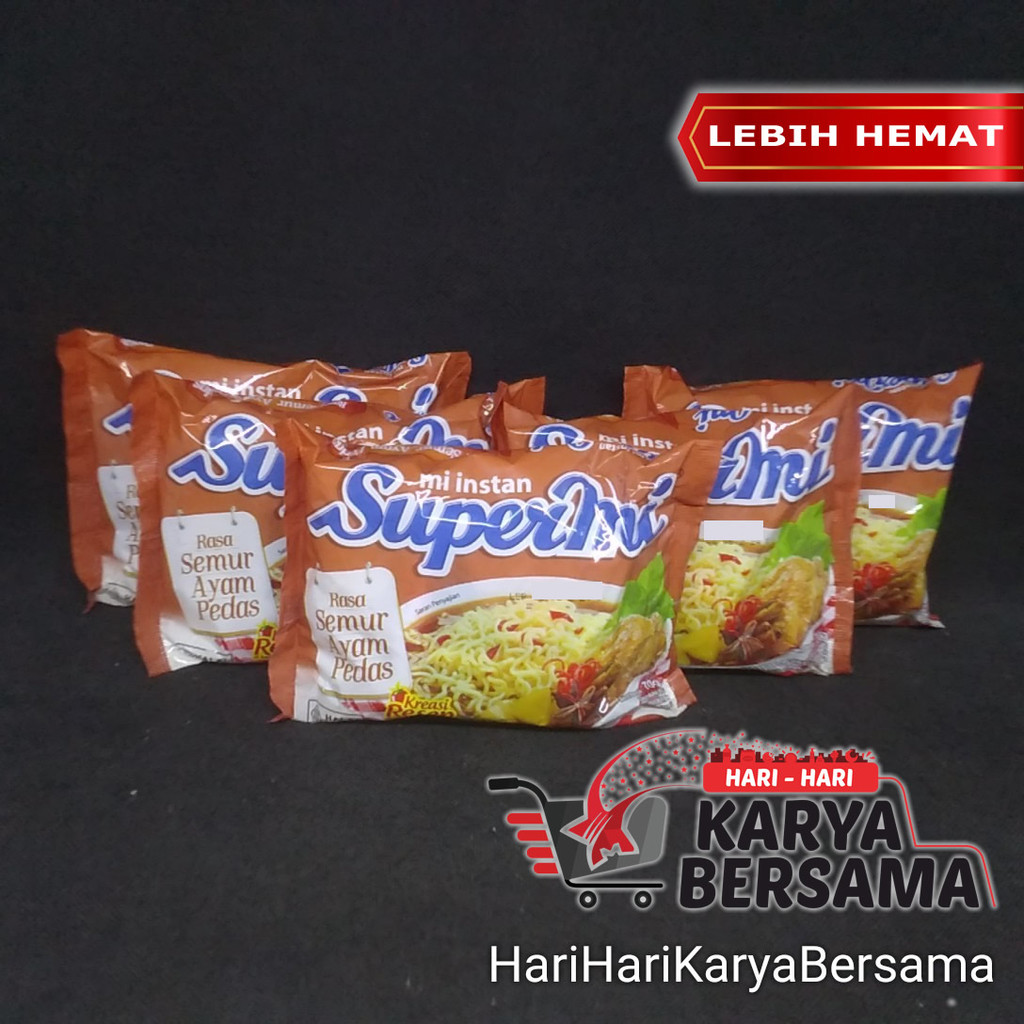 

MAKANAN MIE INSTAN SUPERMI PEDAS SEMUR AYAM PACK 5'S X 70GR