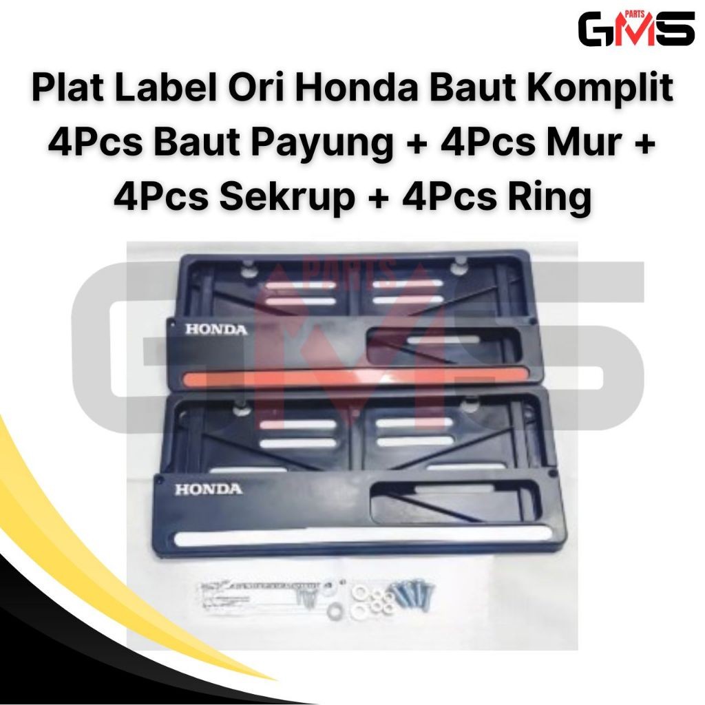 Dudukan Tatakan Rumah Cover Plat Nomor Motor List Label Ori Honda Universal beat vario mio jupiter n
