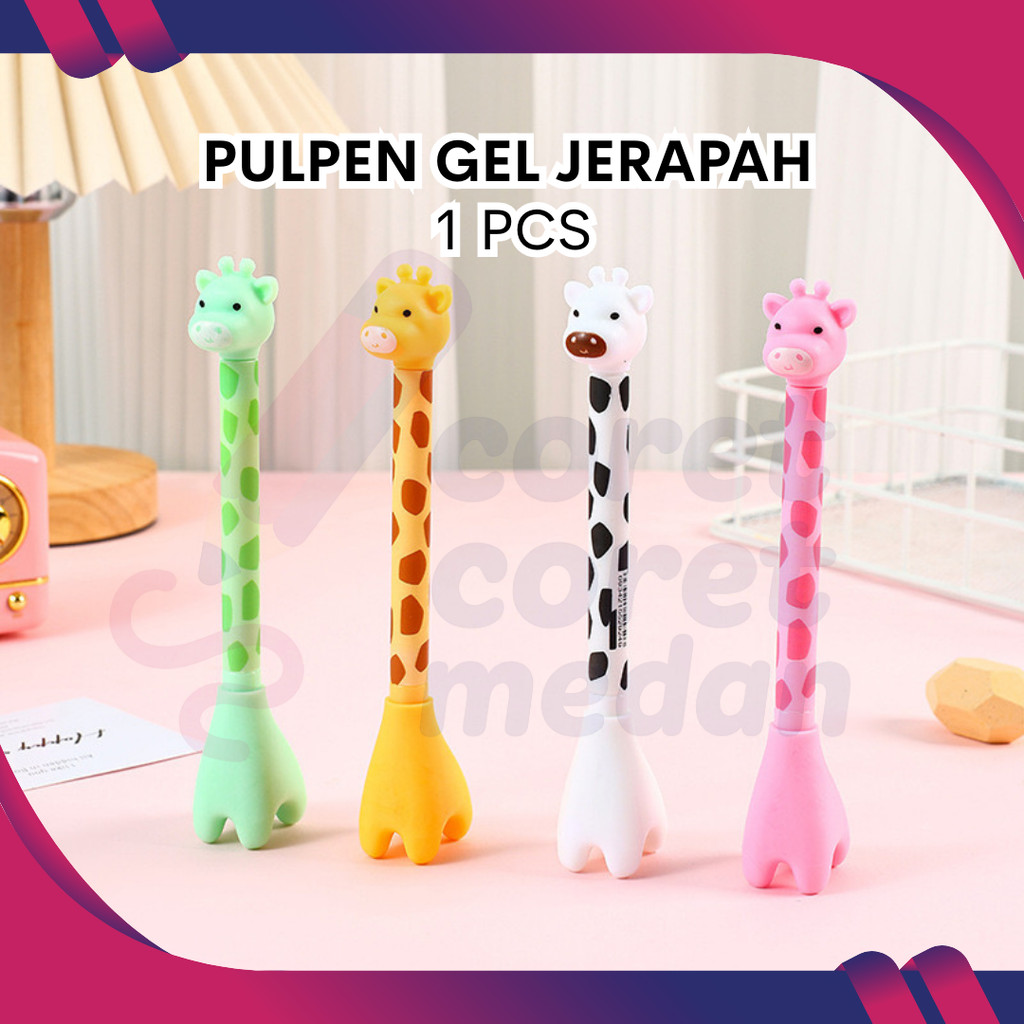 

(JERAPAH) PULPEN GEL KARAKTER MOTIF JERAPAH FANCY PER PCS