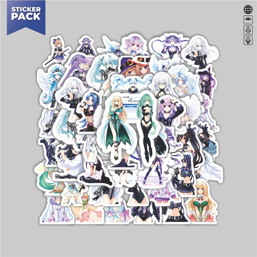 

[100PCS]Stiker Pack Stiker Game Series Neptunia Universe Karakter Mix 2 Aesthetic Vinyl Anti Air Dekorasi Sticker Laptop Buku Journal Koper Helm Casing HP Gitar Helm Skateboard