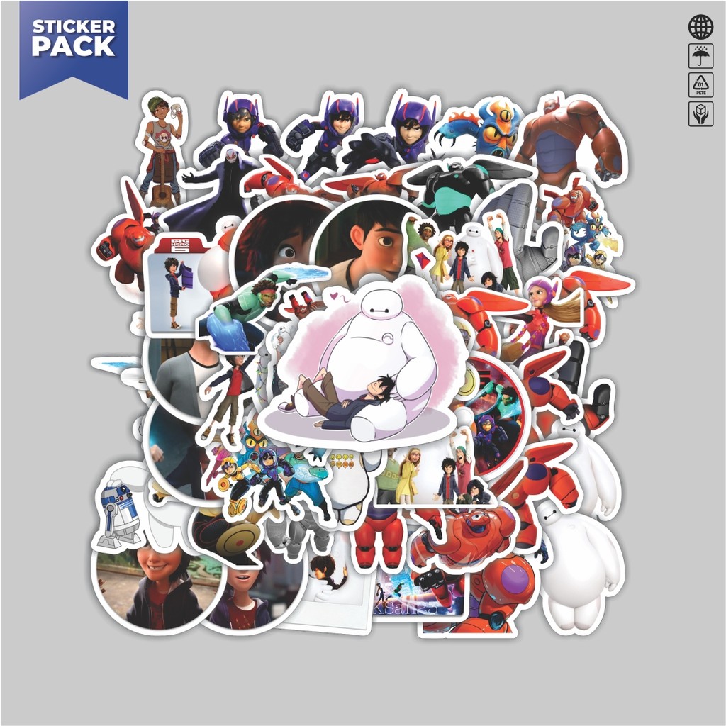 

[100PCS]Stiker Pack Stiker Disney Series Big Hero 6 Karakter Mix 1 Aesthetic Vinyl Anti Air Dekorasi Sticker Laptop Buku Journal Koper Helm Casing HP Gitar Helm Skateboard