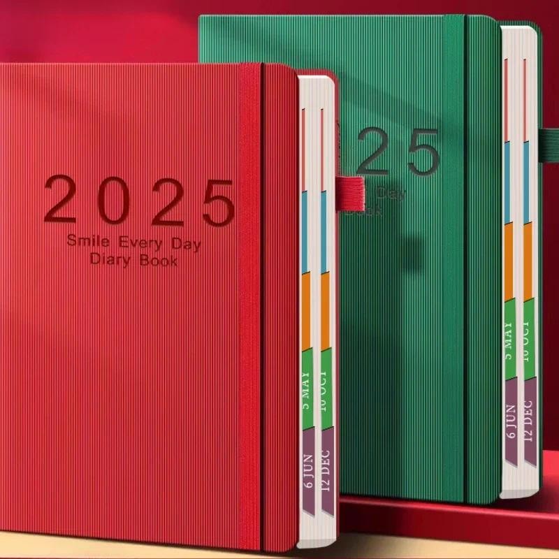 

2025 New Plan: 400 page Calendar Log, Self discipline Check in Time Management, One page per day, 365 day Plan Office