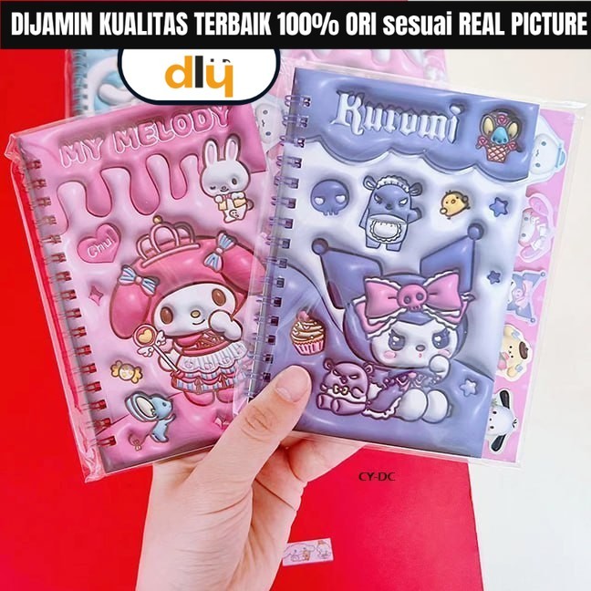 

BSD Notebook Planner Sanrio 3D Series My Melody Kuromi Cinnamoroll+Stiker – StationeryLucu Sekolah