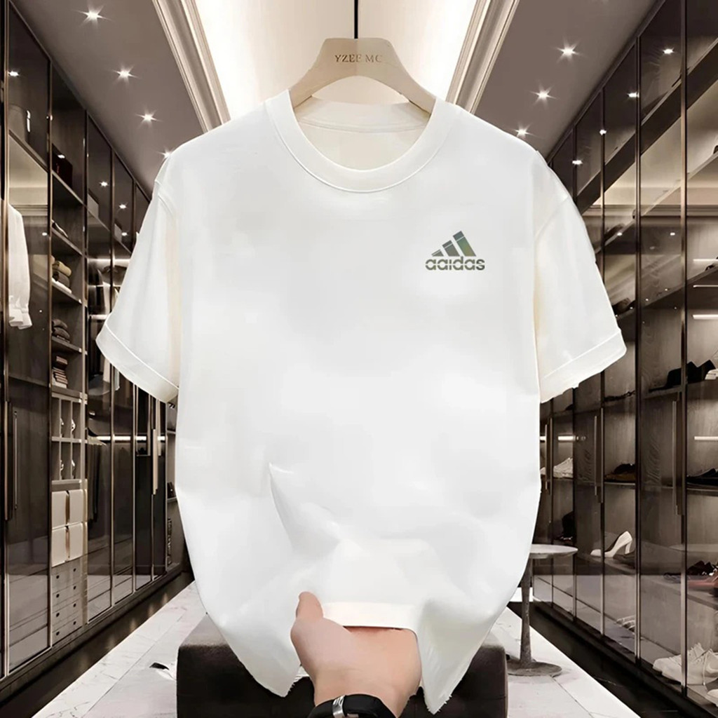 【100% Cotton | Oversize】Outlets Kaos Distro Adidas Small Logo Unisex | T-Shirt Boxy Fit Pria Wanita 