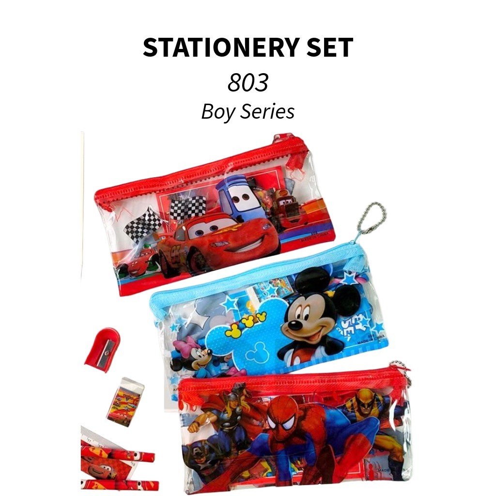 

❤️️Paket alat tulis 7in1 Tempat Pensil / Alat tulis set / paket alat tulis karakter tempat pensil 803❤️️