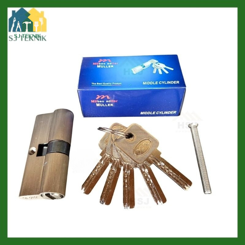 Silinder Cylinder Anak Kunci Pintu Rumah Tanggung Kunci Muller 65060 - (SJT)