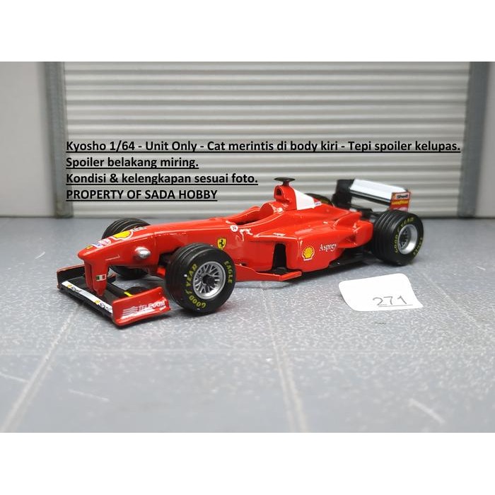 AD99 Diecast Kyosho Dydo 1/64 Ferrari F300 No 3 Michael Schumacher Unit Only