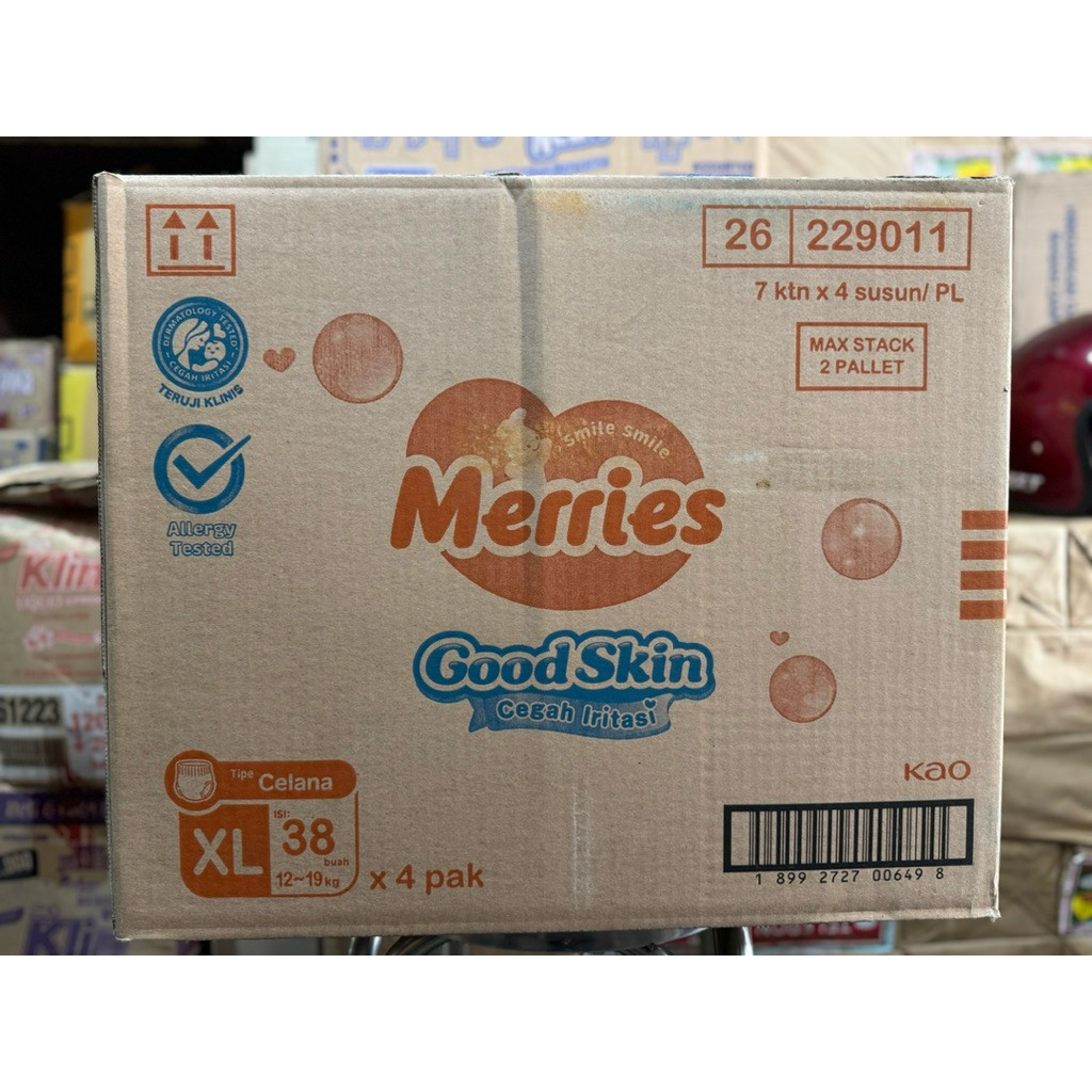 Merries Celana XL 38 @ 4 pak / 1 dus