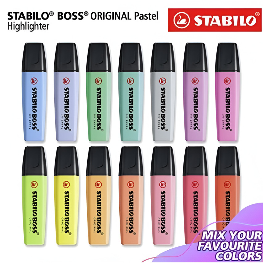 

Stabilo Boss Original Pastel Highlighter - Stabilo Textliner Penanda Berwarna Pastel