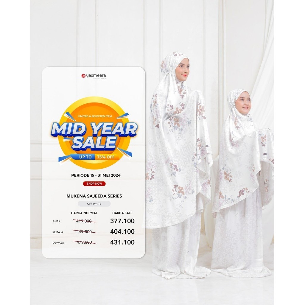 SAJEEDA SERIES MUKENA YASMEERA