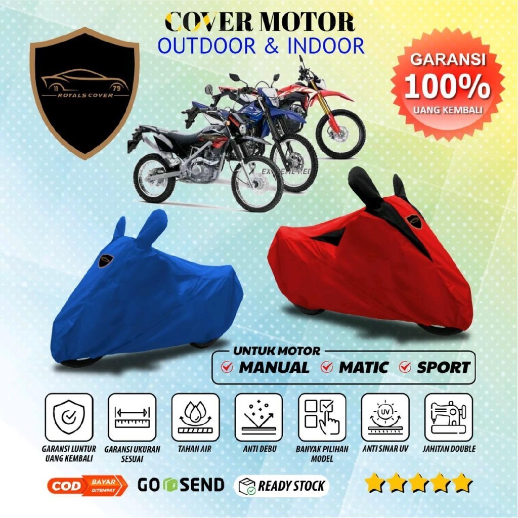 Cover Motor Sarung Motor Klx 150 Wr 150 Crf 150 Selimut Motor Jas Motor Trail
