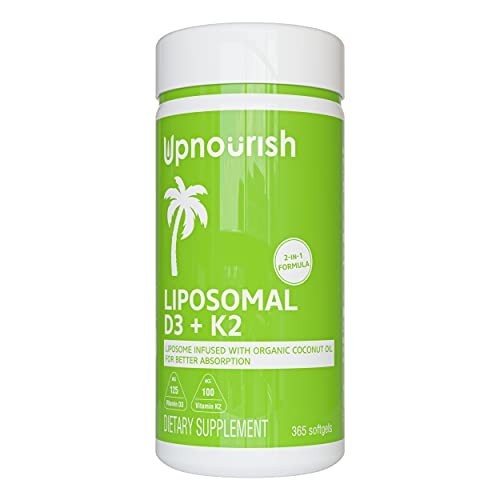 UpNourish Liposomal D3 & K2 MK-7, Advanced Absorption for Optimal
