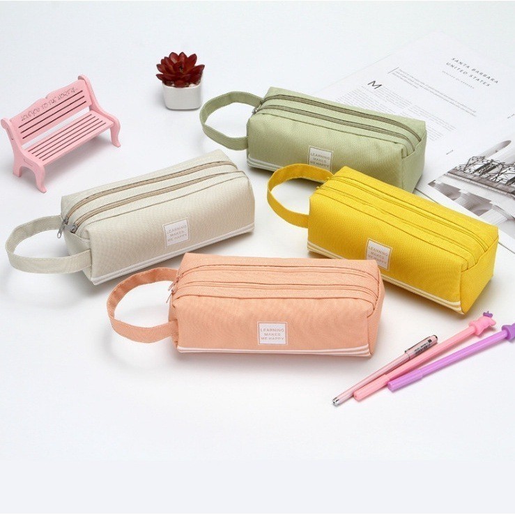 

ACEH.UNO 130839 Kotak Pensil Dan Stationery Dual Zipper / Dompet Pensil 2 Pouch