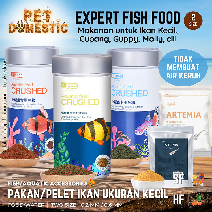 PELET IKAN KECIL MAKANAN PAKAN IKAN MAS HIAS KECIL MICRO CUPANG GUPPY MOLLY TETRA