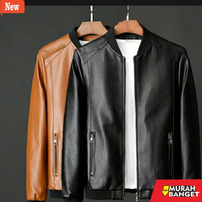jaket kulit pria garut Jaket Kulit sintetis laki laki terkini P45