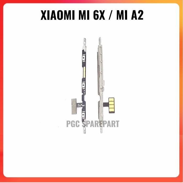 Original Flexible Konektor Volume Power On Off Xiaomi Mi 6X - Mi A2