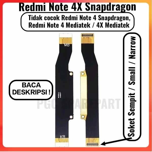 Flexibel Konektor Board ke Cas Xiaomi Redmi Note 4X Snapdragon Small