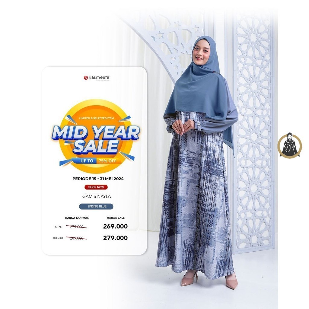 KOLEKSI ORI BRAND YASMEERA YASMEERA GAMIS NAYLA