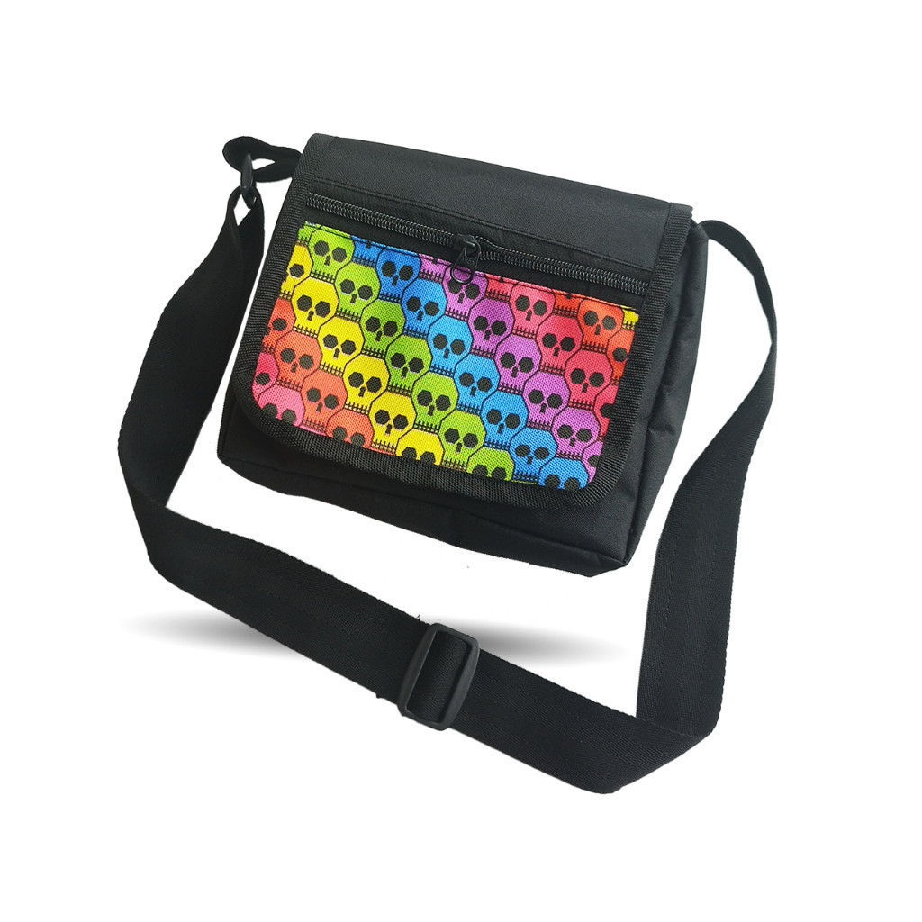 TLC - New Slingbag Mini Pria Distro Ori Kanvas Hitam Tebal - Tas Selempang Pria Dan Wanita