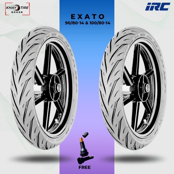 Sepasang Ban Tubles Motor Matic IRC EXATO 90/80 dan 100/80-14